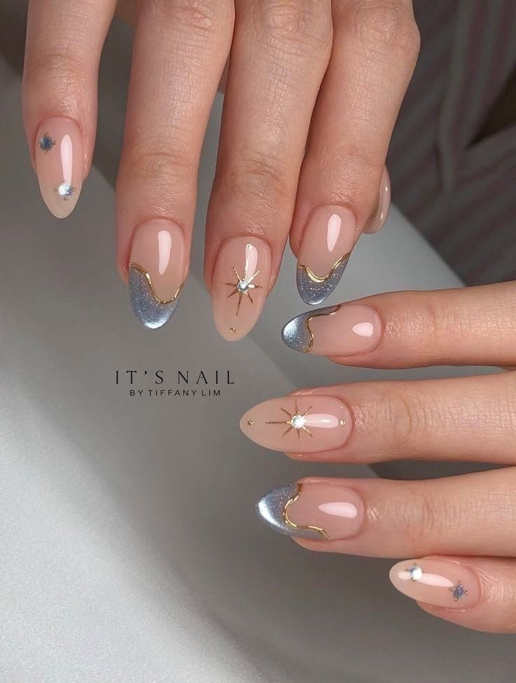 Silver Star french tip nail art collection